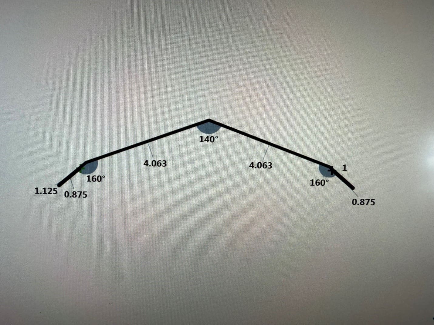 Diagram with angles and measurements labeled.