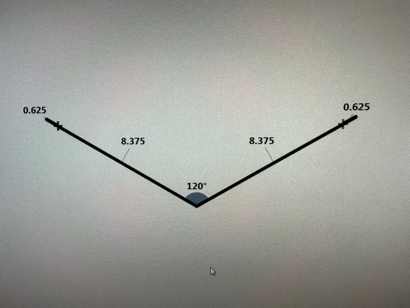 Angle diagram with measurements and labels.